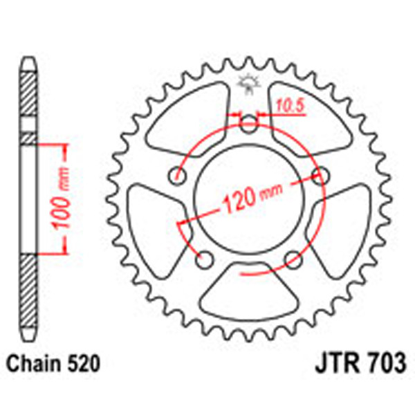 JT JT Rear Sprockets R/W 703-40 APRILIA